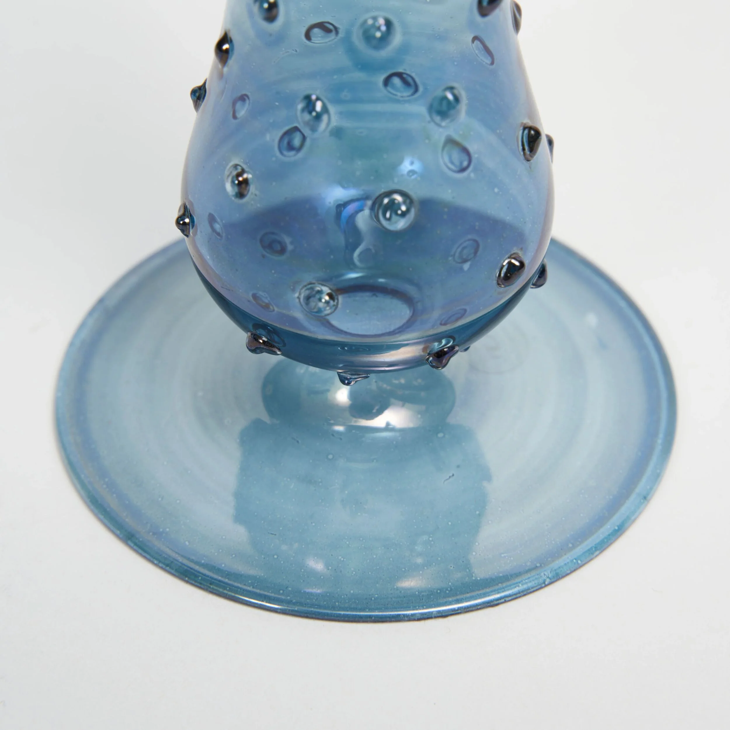 Issy Granger Luxor Blue Glass Candlestick - Image 3