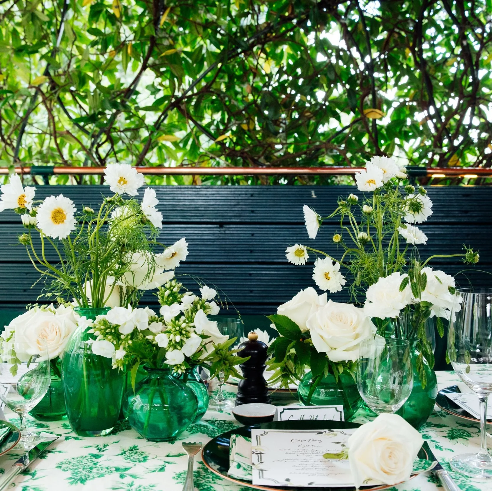 Short Wide Green Bud Vase for Hire - 184 - Image 5